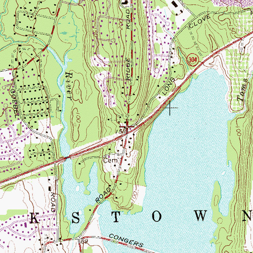 Topographic Map of Tunnas Corner, NY