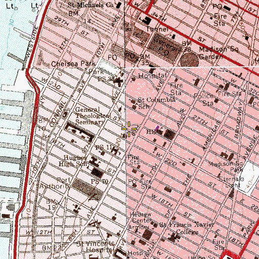 Topographic Map of Grand Opera House, NY