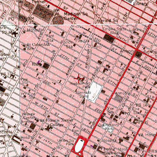 Topographic Map of Trinity Chapel, NY