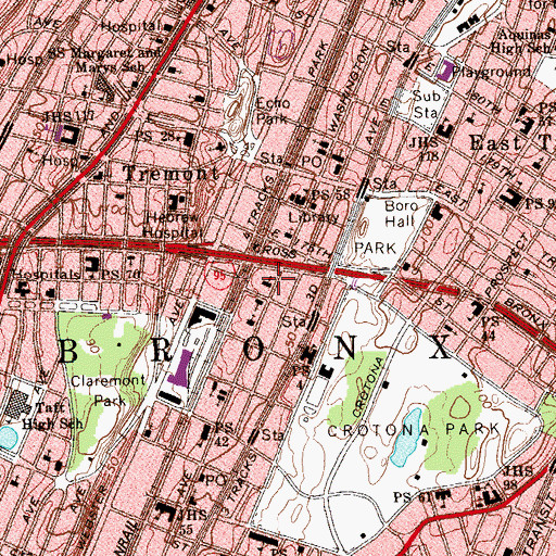 Topographic Map of Holy Trinity Church, NY