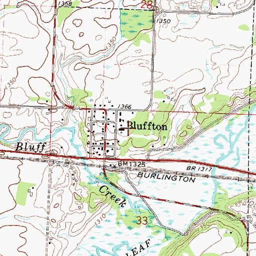 Topographic Map of Saint John's Catholic Church Cemetery, MN