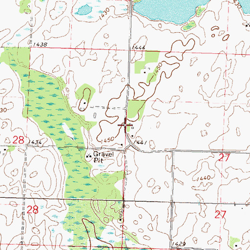 Topographic Map of Joy Post Office (historical), MN