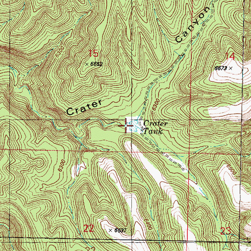 Topographic Map of Crater Tank, AZ