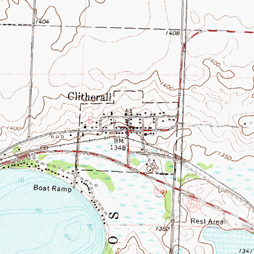 Topographic Map of Clitherall Lake Mobile Home Park, MN