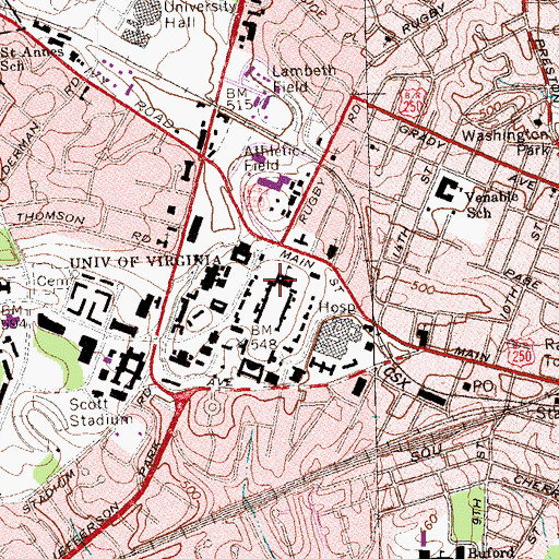 Topographic Map of Pavillion I, VA
