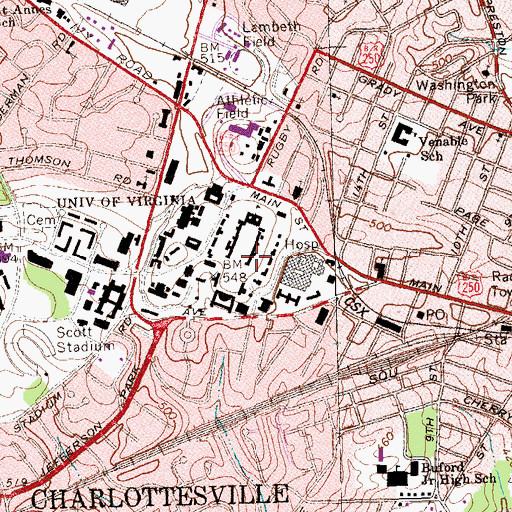 Topographic Map of Pavillion VIII, VA