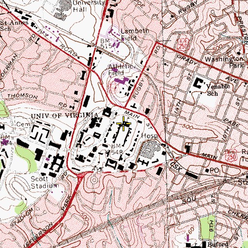 Topographic Map of The Rotunda, VA