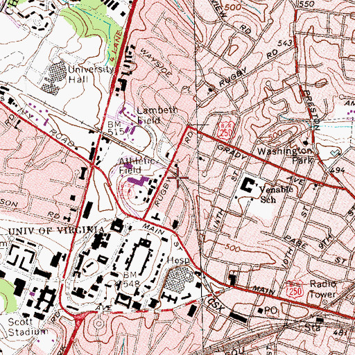 Topographic Map of Madison House, VA