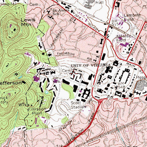 Topographic Map of LeFevre House, VA