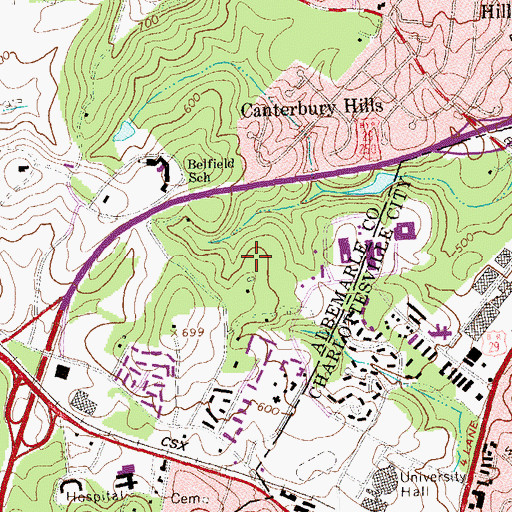Topographic Map of Abbott Center, VA