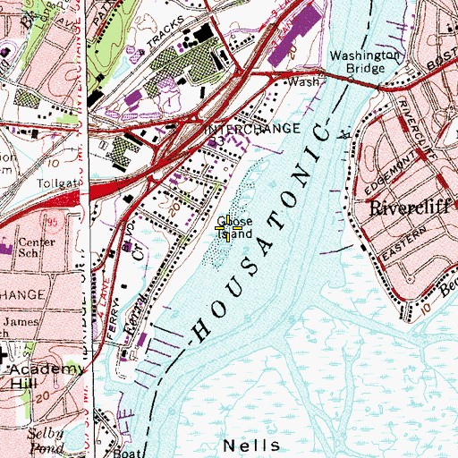 Topographic Map of Goose Island, CT