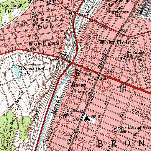 Topographic Map of Rosalie Hall, NY