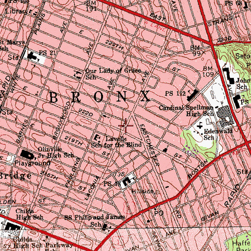 Topographic Map of Laconia Community Church, NY
