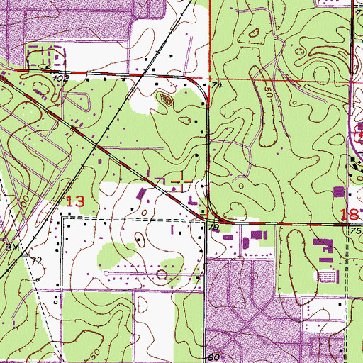 Topographic Map of First Lutheran Church, FL