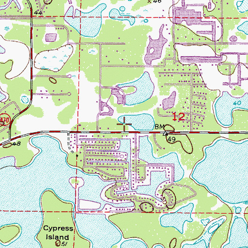 Topographic Map of Highway 44 Church of God, FL