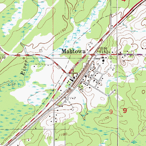 Topographic Map of Mahtowa (historical), MN