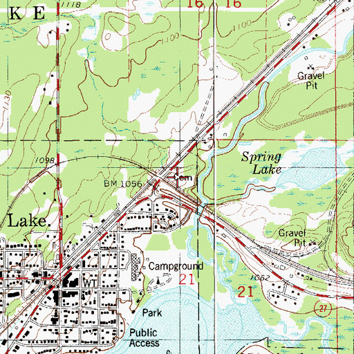 Topographic Map of Moose Lake State Monument, MN