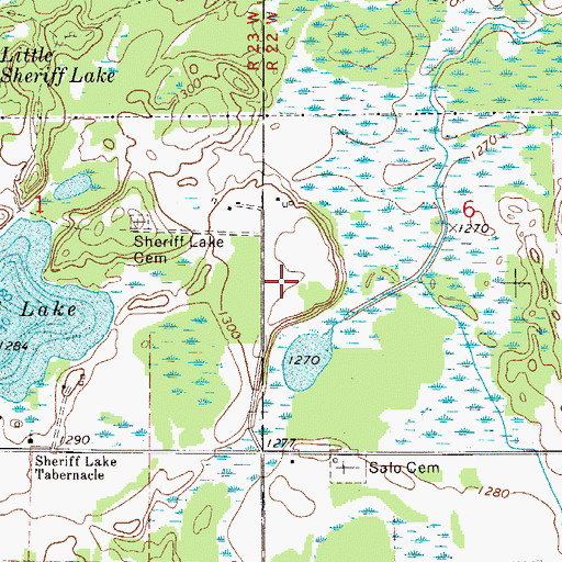 Topographic Map of Lawler Wildlife Management Area, MN