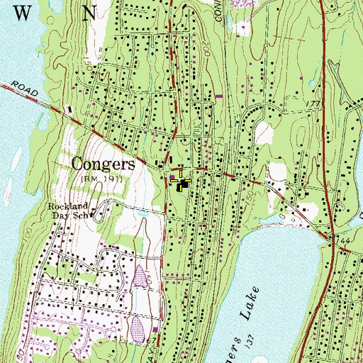 Topographic Map of Congers Elementary School, NY