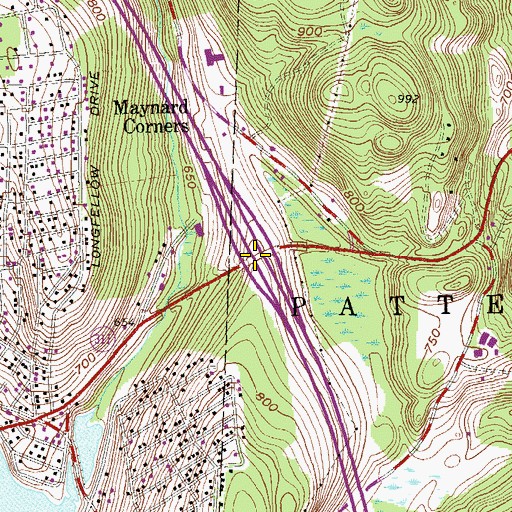 Topographic Map of Interchange 18, NY