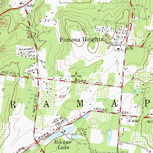 Topographic Map of Lime Kiln Elementary School, NY