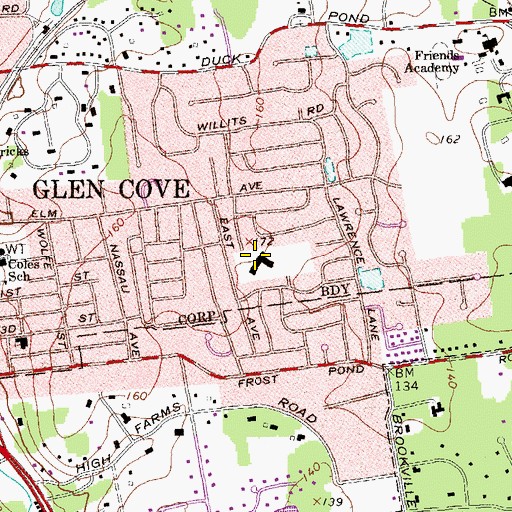 Topographic Map of Connolly School, NY