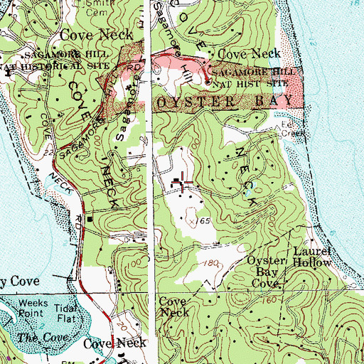 Topographic Map of William B Leeds Estate, NY