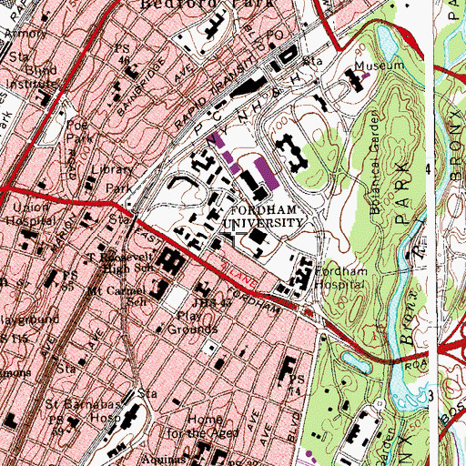 Topographic Map of Freeman Hall, NY