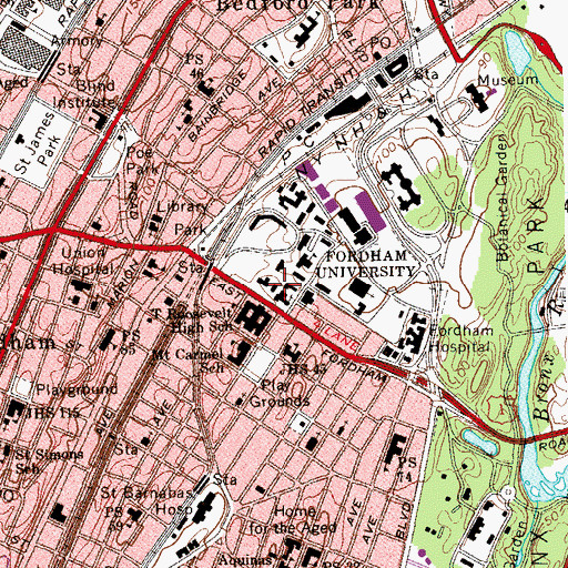Topographic Map of Kohlmann Hall, NY