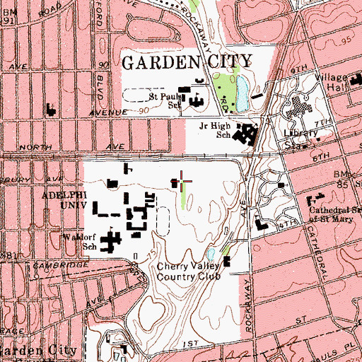 Topographic Map of Woodruff Hall, NY