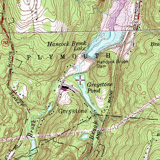 Topographic Map of Greystone Pond, CT