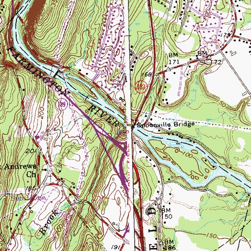 Topographic Map of Griffin Brook, CT