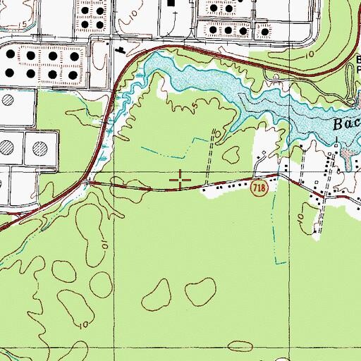 Topographic Map of York County Department of Fire and Life Safety Station 6 Seaford, VA