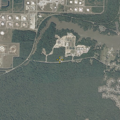 Aerial/Satellite Image of York County Department of Fire and Life Safety Station 6 Seaford, VA
