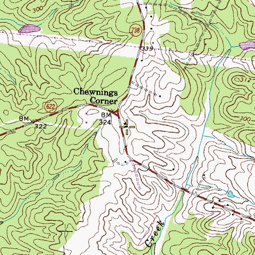 Topographic Map of Spotsylvania County Fire and Rescue Station 3, VA