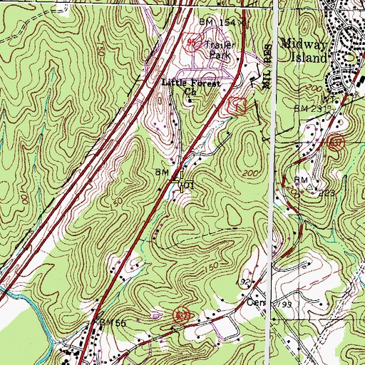 Topographic Map of Stafford County Fire and Rescue Department Station 10 Potomac Hills, VA