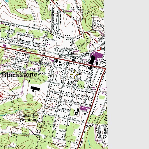 Topographic Map of Nottoway County Emergency Squad Substation, VA