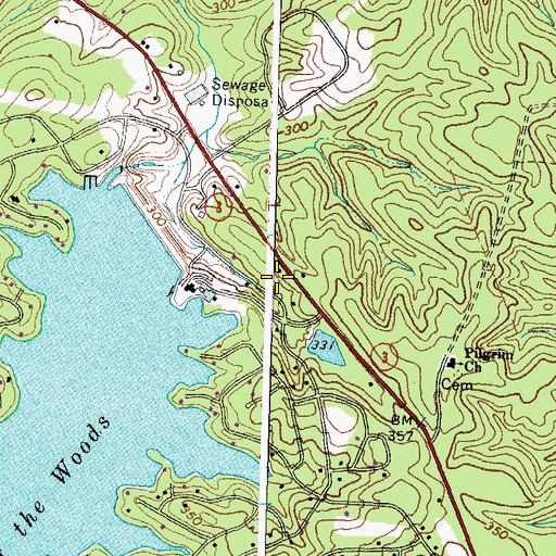 Topographic Map of Lake of the Woods Volunteer Fire Department and Rescue Squad, VA