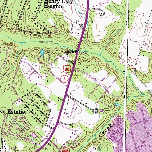 Topographic Map of Hanover County Fire - EMS Company 6 - Henry Volunteer Fire Station, VA