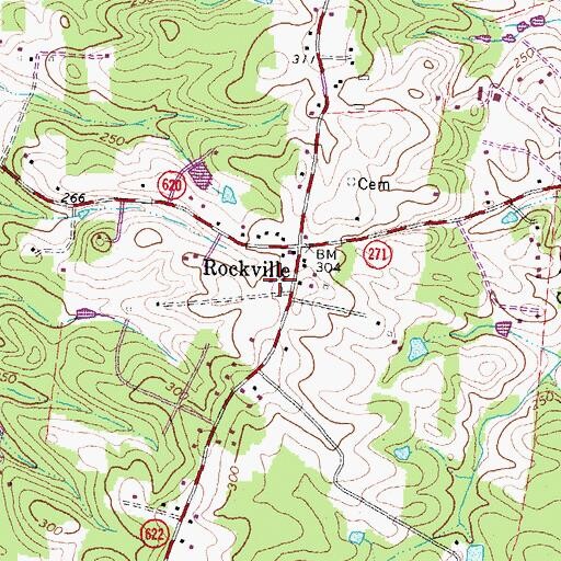 Topographic Map of Hanover County Fire - EMS Company 9 - Rockville Volunteer Fire Station, VA
