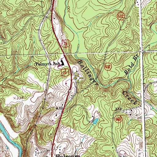 Topographic Map of Palmyra Rescue Squad, VA
