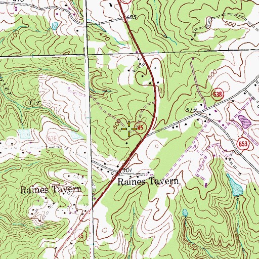 Topographic Map of Randolph District Volunteer Fire Department, VA