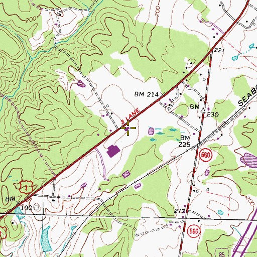 Topographic Map of Dinwiddie Volunteer Ambulance and Rescue Squad, VA