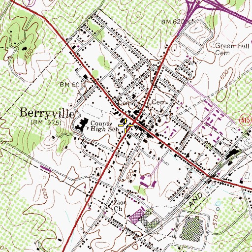 Topographic Map of John H Enders Volunteer Fire Company and Rescue Squad, VA