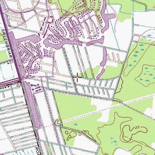 Topographic Map of Chesapeake Fire Department Station 14 Greenbrier, VA