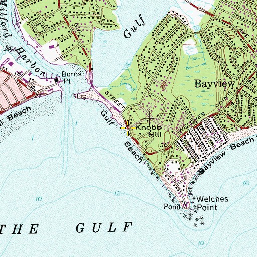 Topographic Map of Gulf Beach, CT