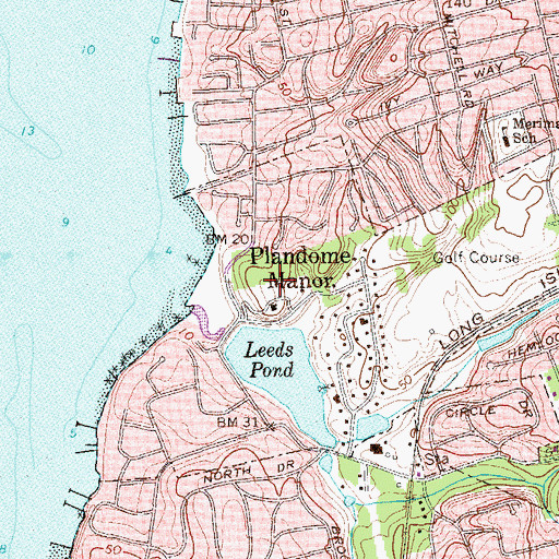 Topographic Map of Leeds Pond Preserve, NY