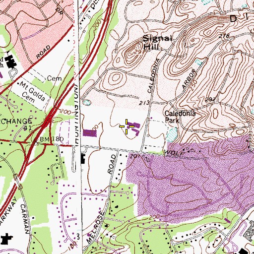 Topographic Map of Signal Hill Elementary School, NY
