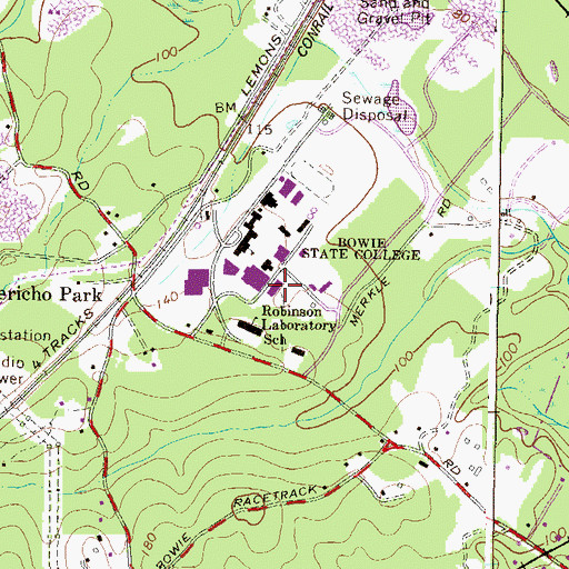 Topographic Map of George Crawford Science Building, MD