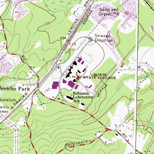 Topographic Map of Wiseman University Center, MD